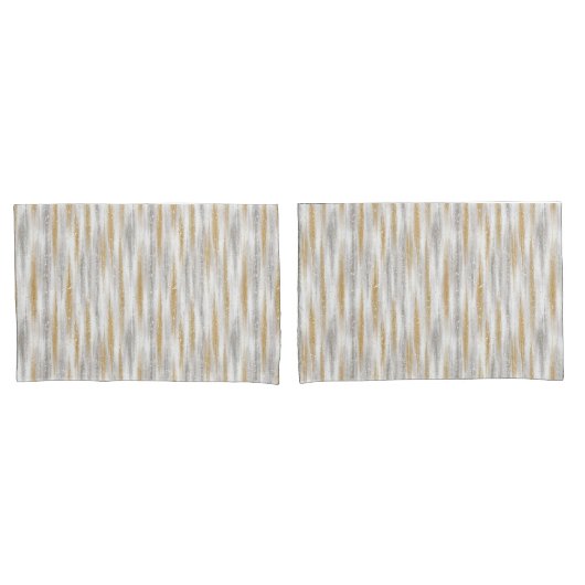 Goud Zilver Chic Glam Glitterig Zwarte Strepen Kussensloop (Voorkant-Set)