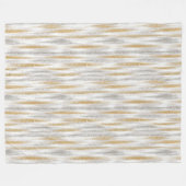Goud Zilver Chic Glam Glitzy Strepen Fleece Deken (Voorkant (Horizontaal))