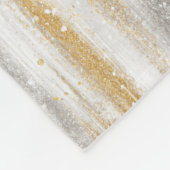 Goud Zilver Chic Glam Glitzy Strepen Fleece Deken (Hoek)