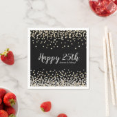 Goud Zilver Confetti Aangepaste 25e Verjaardag Fee Servet (Insitu)