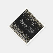 Goud Zilver Confetti Aangepaste 25e Verjaardag Fee Servet (Hoek)