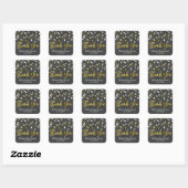 Goud Zilver Confetti Baby shower Dank u Sticker (Vel)