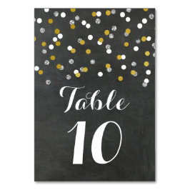 Goud Zilver Confetti Trouwtafel Aantal Kaarten