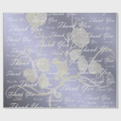 goud, zilver, dank + jou, bloemen, bloem, fantasie cadeaupapier (Vlak)