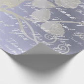 goud, zilver, dank + jou, bloemen, bloem, fantasie cadeaupapier (Hoek)