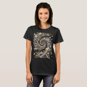 Goud & Zilver Disco Spiraal Vortex T-shirt (Voorkant volledig)