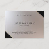 Goud Zilver Elegant Monogram Moderne Sjabloon Visitekaartje (Achterkant)