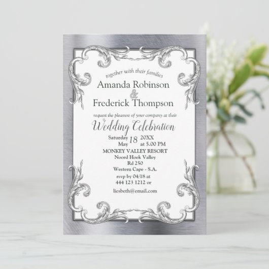 Goud, zilver en messing kaart (Staand voorkant)