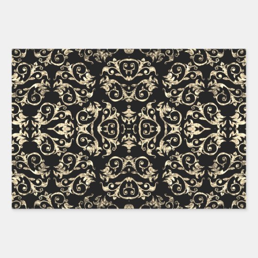 Goud zilver en Paarse moeder van parelCollectie Inpakpapier Vel (Voorkant)