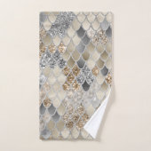 Goud Zilver Grijs Zeemeermin Schalen Glam #1 Bad Handdoek (Handdoek)