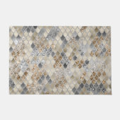 Goud Zilver Grijs Zeemeermin Schalen Glam #1 Deurmat (Voorkant)