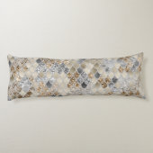 Goud Zilver Grijs Zeemeermin Schalen Glam #1 Lichaamskussen (Achterkant)