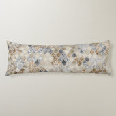 Goud Zilver Grijs Zeemeermin Schalen Glam #1 Lichaamskussen (Voorkant)