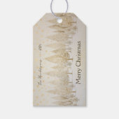 Goud Zilver Kerstbomen Cadeau Label Cadeaulabel (Voorkant)