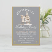 Goud&Zilver Kerstfeest  Kaart (Staand voorkant)