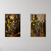 Goud Zilver Koper Druiven & Wijn Grafische Kunst Muurkunst Sets (Voorkant)