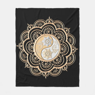 Goud & Zilver Mandala Fleece Deken