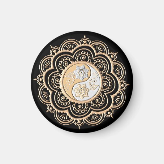 Goud & Zilver Mandala Magneet (Voorkant)