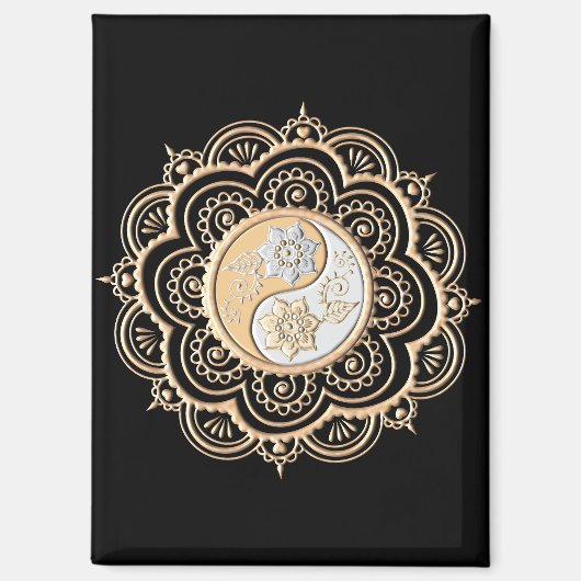 Goud & Zilver Mandala Magneet (Voorkant)