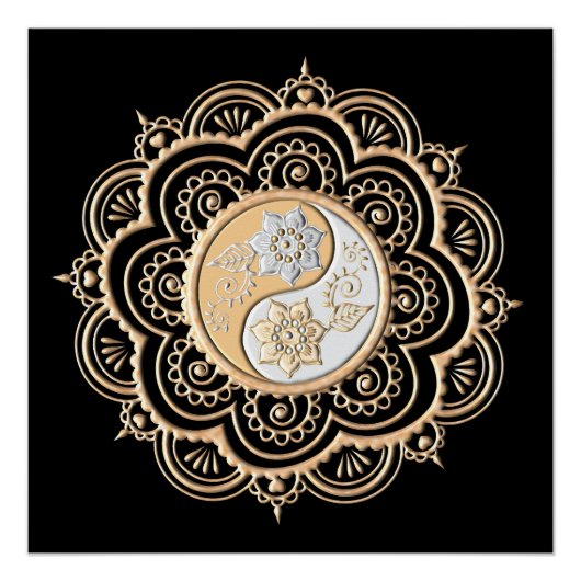 Goud & Zilver Mandala Perfect Poster (Voorkant)