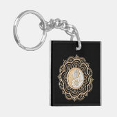 Goud & Zilver Mandala Sleutelhanger (Voorkant Links)