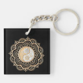 Goud & Zilver Mandala Sleutelhanger (Achterkant)