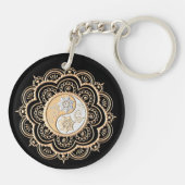 Goud & Zilver Mandala Sleutelhanger (Achterkant)