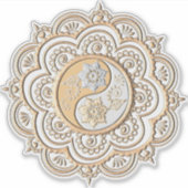 Goud & Zilver Mandala Sticker (Voorkant)