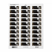 Goud & Zilver Masquerade Masker Verjaardagsfeest Etiket (Full Sheet)
