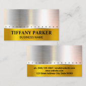 Goud Zilver Metallic | klinknagels Visitekaartje (Voorkant / Achterkant)