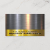 Goud Zilver Metallic Shine Trim QR Code Visitekaartje (Achterkant)