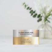 Goud Zilver Metallic Shine Visitekaartje (Staand voorkant)