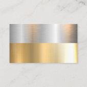 Goud Zilver Metallic Shine Visitekaartje (Achterkant)