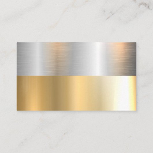 Goud Zilver Metallic Shine Visitekaartje (Achterkant)