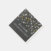 Goud Zilver Monogram 30e Verjaardag Servet confett (Hoek)