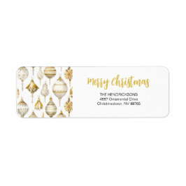 Goud Zilver  Ornamenten Kerst Etiket