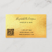 Goud zilver QR code script Visitekaartje (Achterkant)