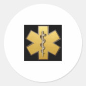 Goud & Zilver Ronde Sticker (Voorkant)