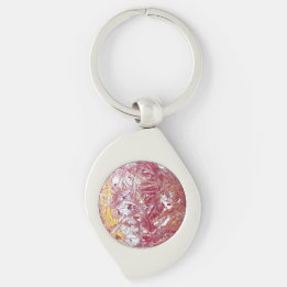 Goud, Zilver, Rood, Roze Goud, Marmer Kunstwerk Sleutelhanger