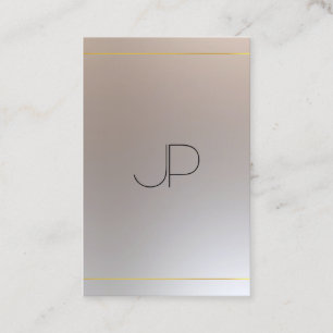 Goud Zilver Uitzicht Monogram Moderne Professionel Visitekaartje