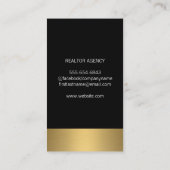 Goud Zilver Vastgoed Thuis Logo Visitekaartje (Achterkant)