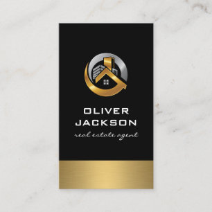 Goud Zilver Vastgoed Thuis Logo Visitekaartje