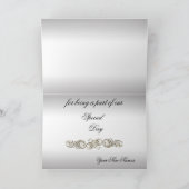 Goud Zilver Versierde Formele Dankkaart Bedankkaart (Binnen)