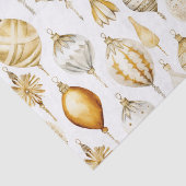 Goud Zilver Waterverf Vintage Kerst Ornamenten Tissuepapier (Detail)