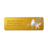 Goud Zilver Winter Duitse Herdershond1 Etiket (Voorkant)