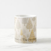 Goud Zilver Wit Kerstbomen Koffiemok (Center)