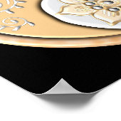 Goud & Zilver Yin Yang Poster (Hoek)
