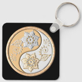Goud & Zilver Yin Yang Sleutelhanger (Achterkant)