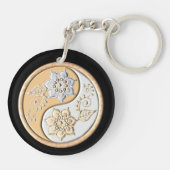 Goud & Zilver Yin Yang Sleutelhanger (Achterkant)