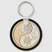 Goud & Zilver Yin Yang Sleutelhanger (Achterkant)
